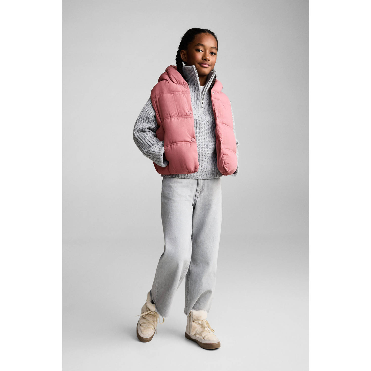 Mango Kids bodywarmer roze