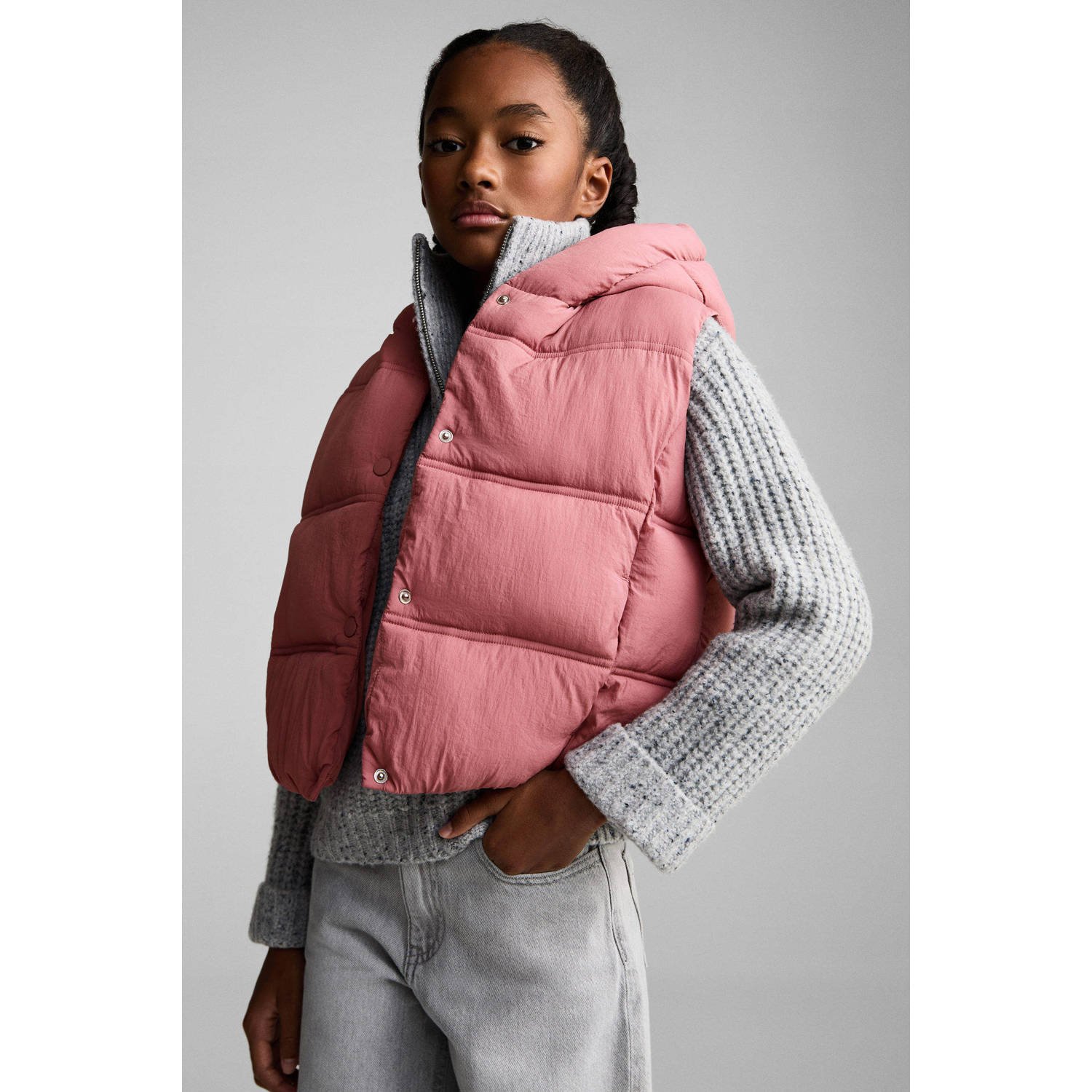 Mango Kids bodywarmer roze