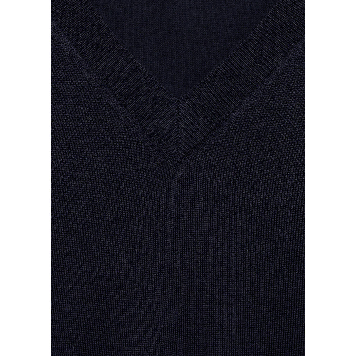 Mango Man trui fijn gebreid donkerblauw