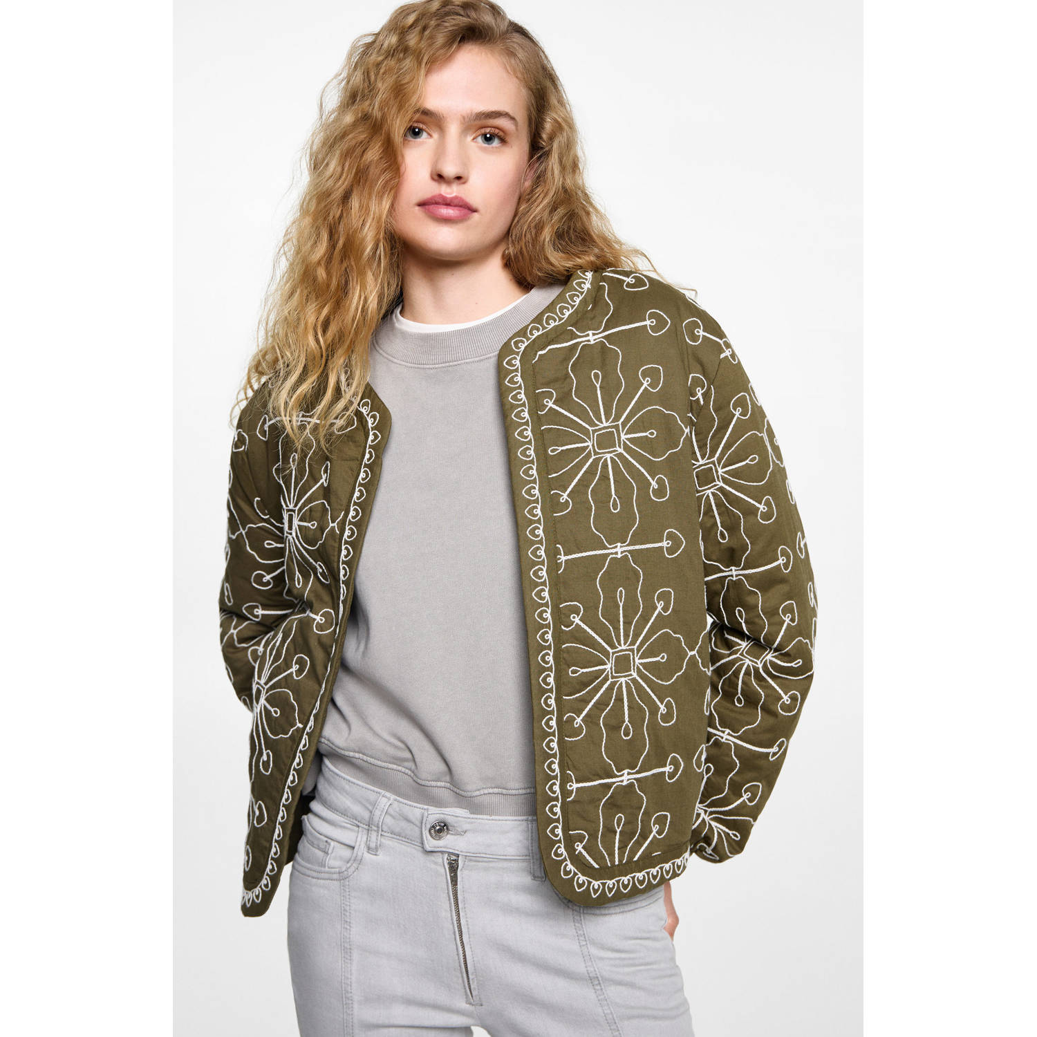 MANGO TEEN jasje voor binnen groen