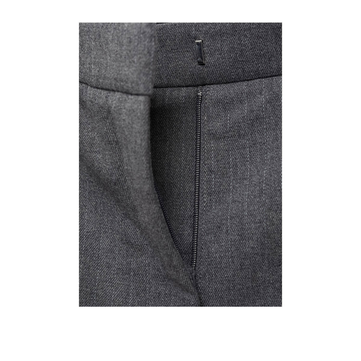 Mango slim regular waist broek grijs