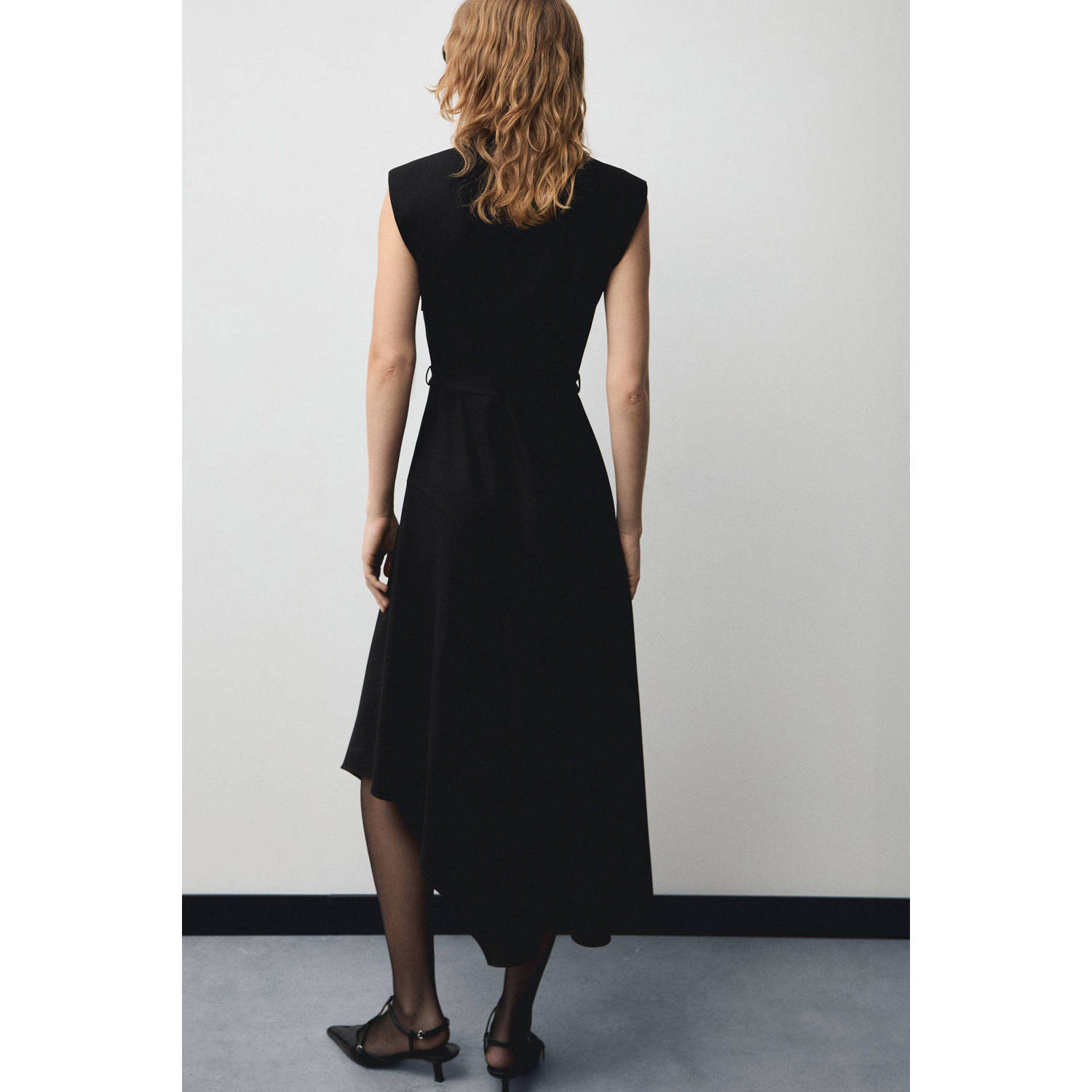 Mango midi jurk zwart