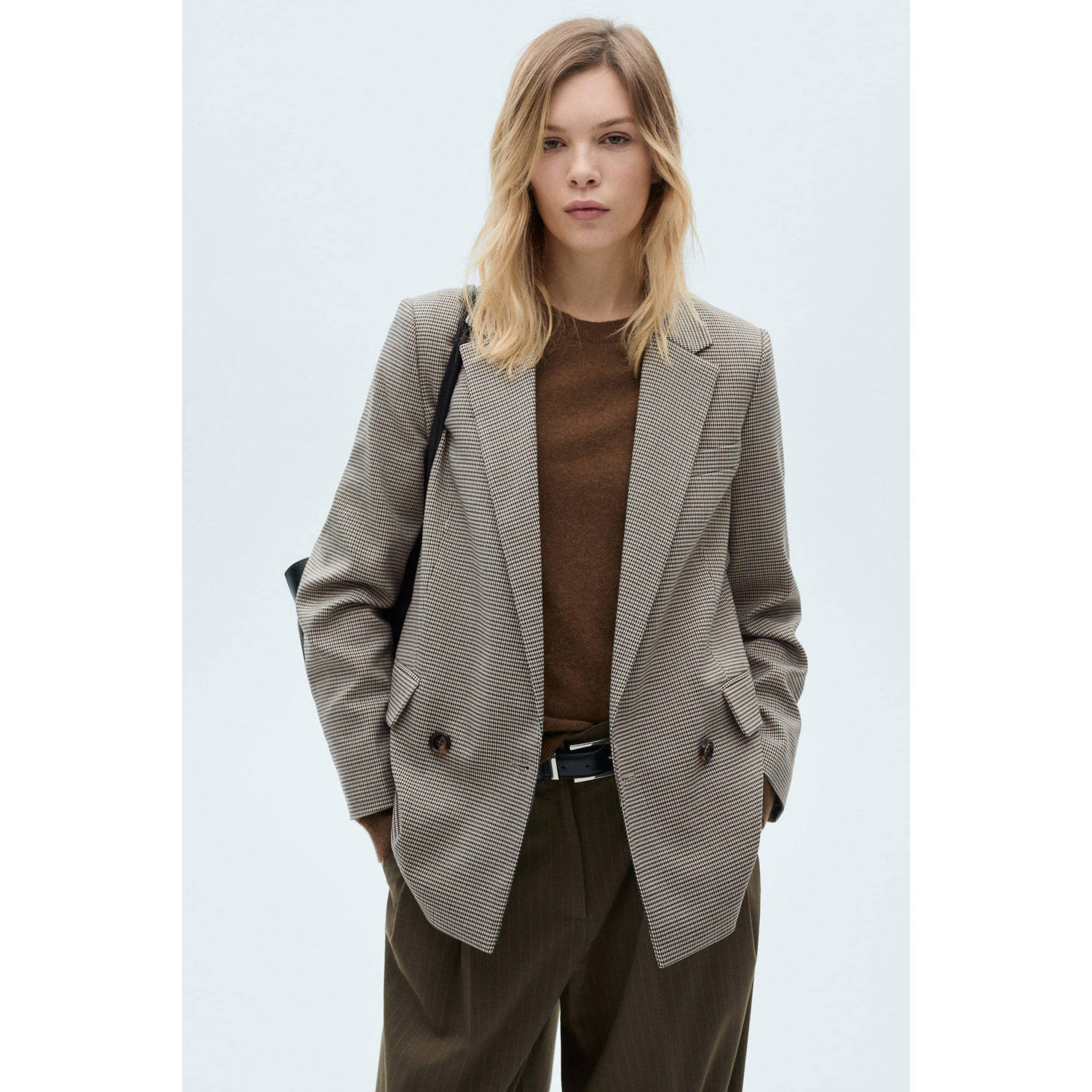 Mango regular blazer bruin