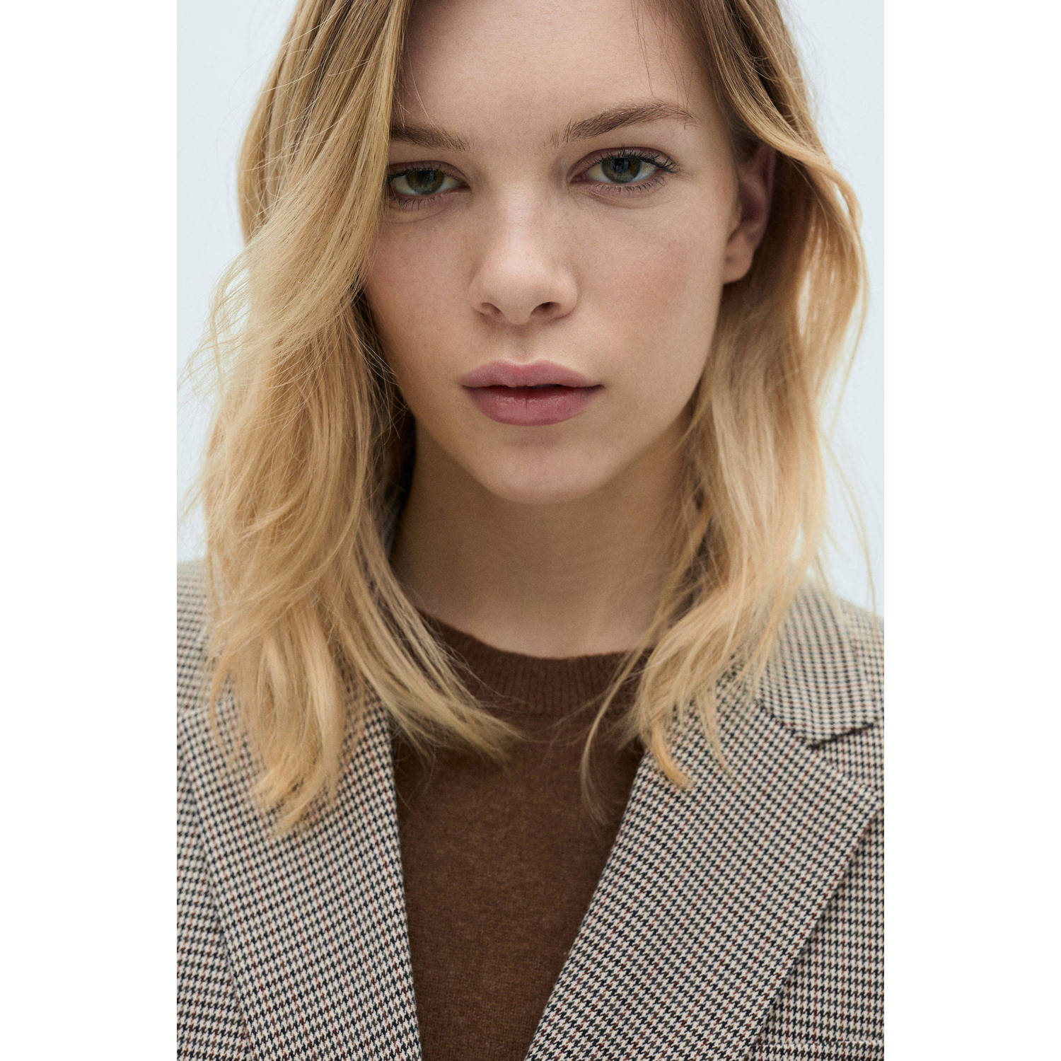 Mango regular blazer bruin