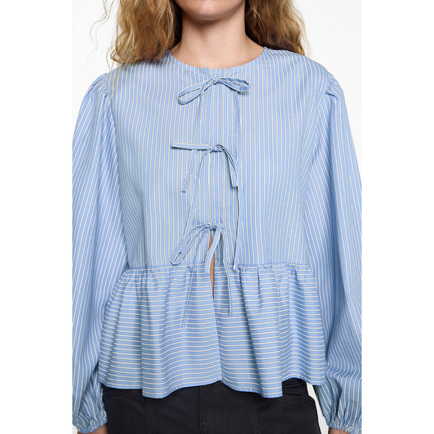 MANGO TEEN blouse lichtblauw