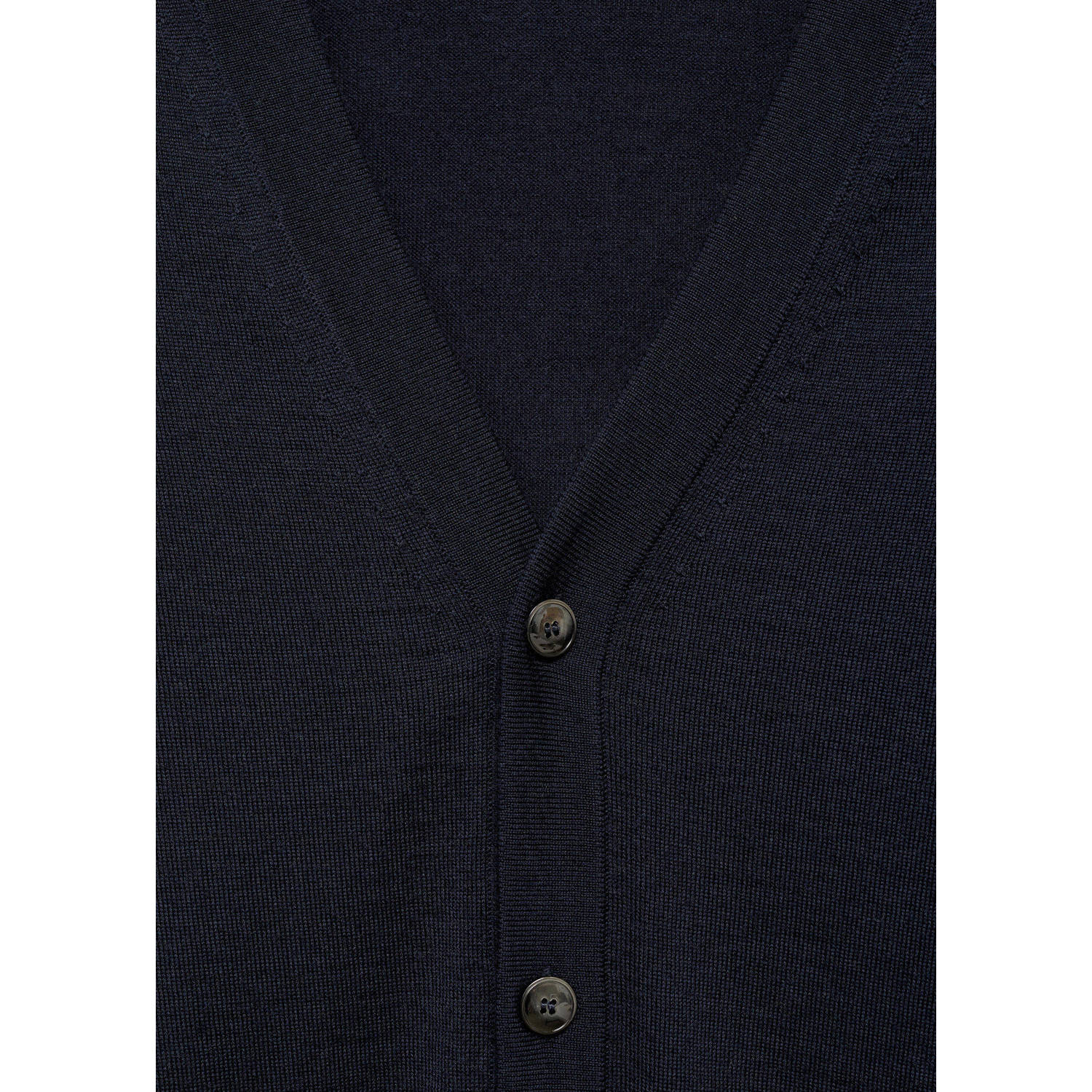 Mango Man vest fijn gebreid donkerblauw