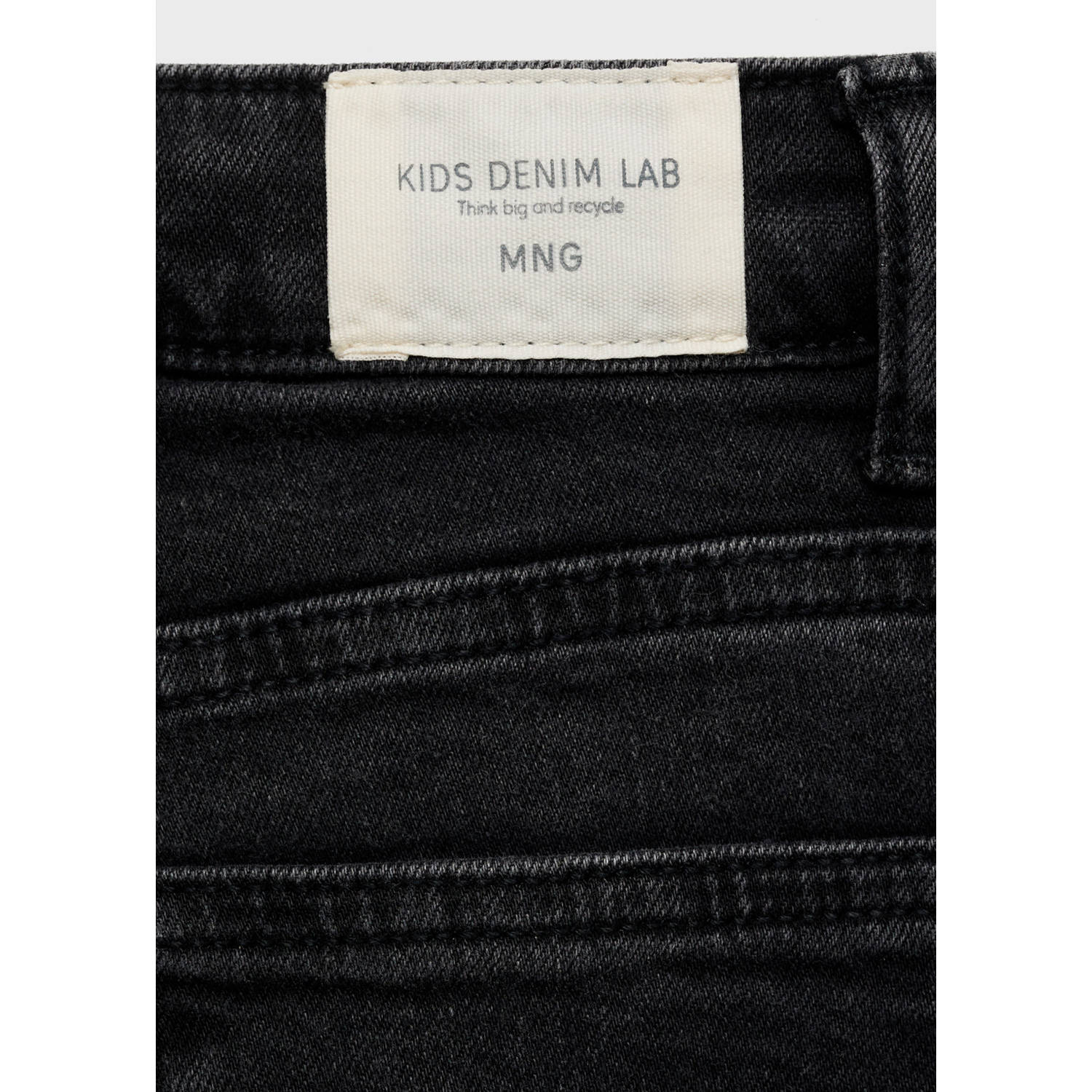 Mango Kids slim fit jeans black denim