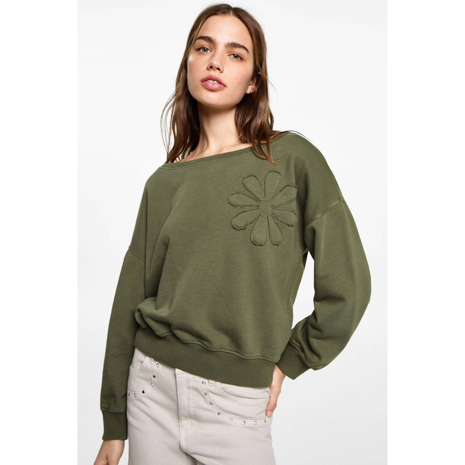 MANGO TEEN sweater kaki