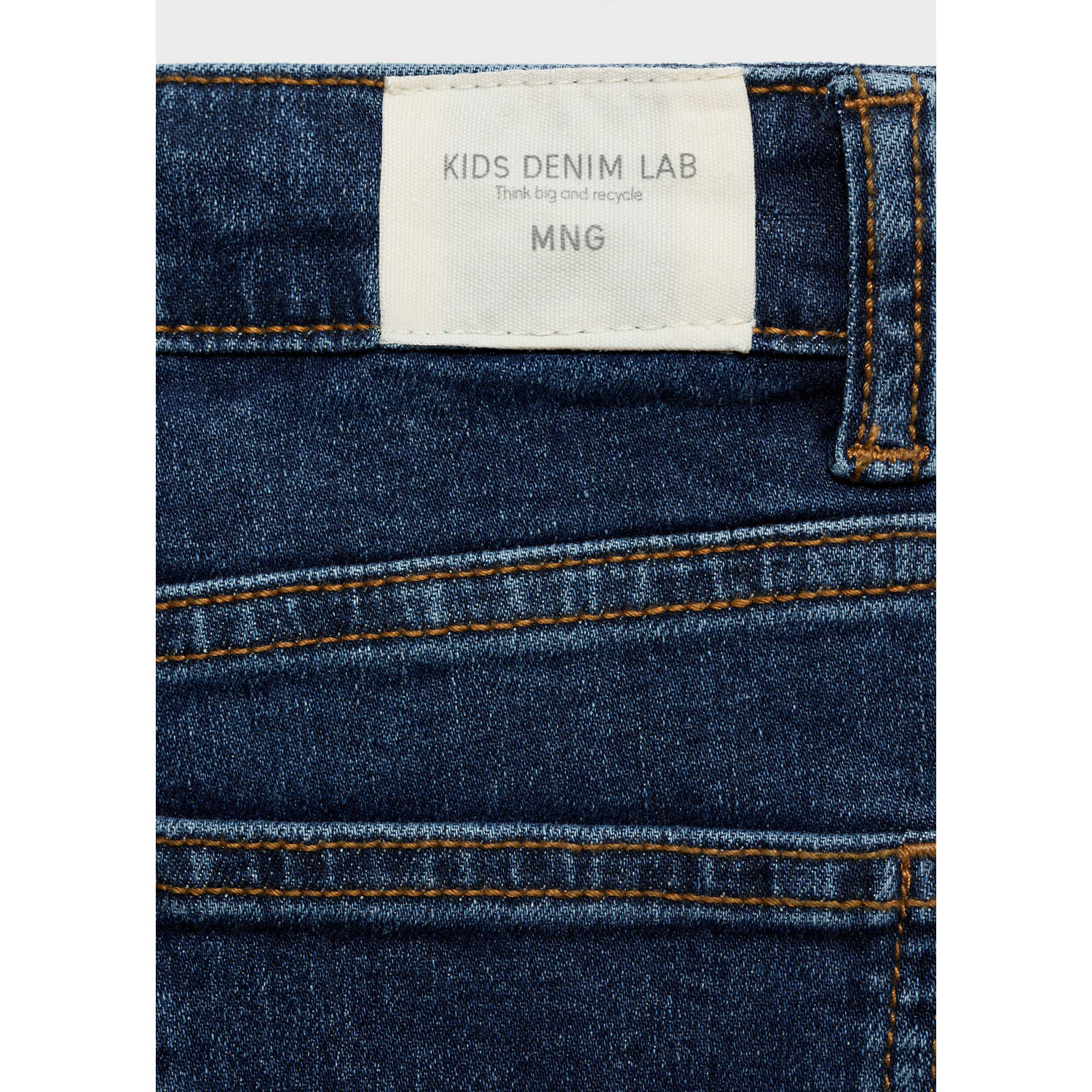 Mango Kids slim fit jeans dark blue denim