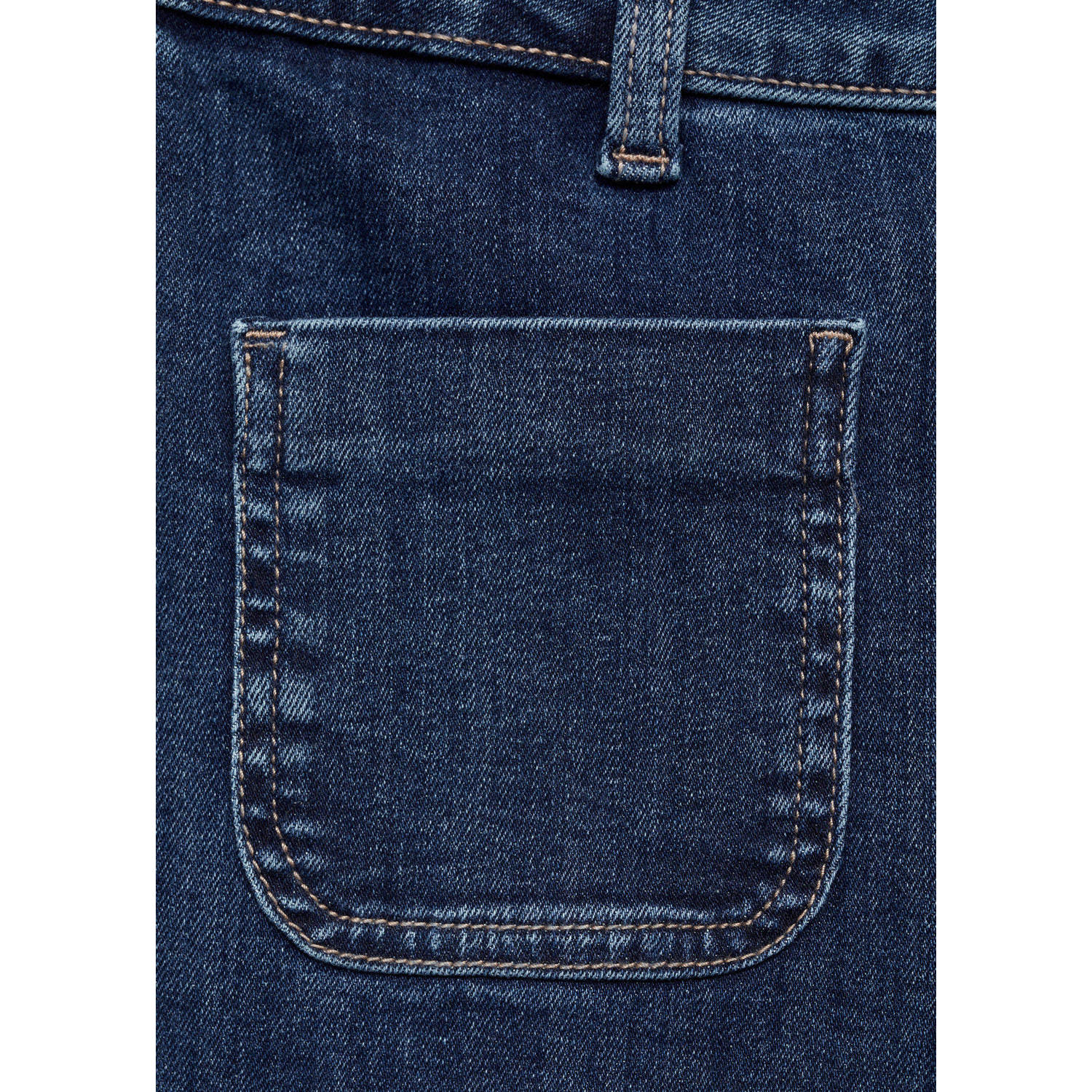 MANGO TEEN regular waist flared jeans dark blue denim