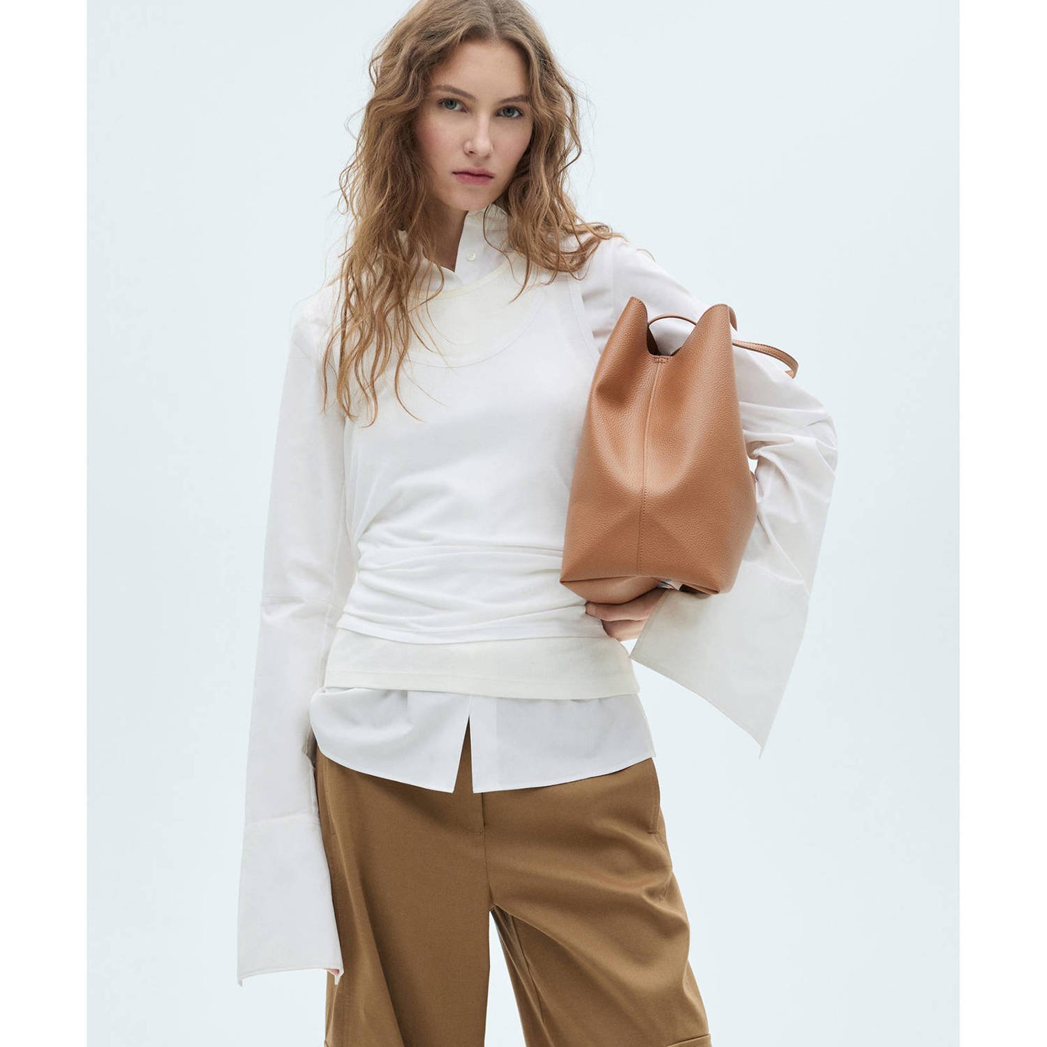 Mango shopper cognac