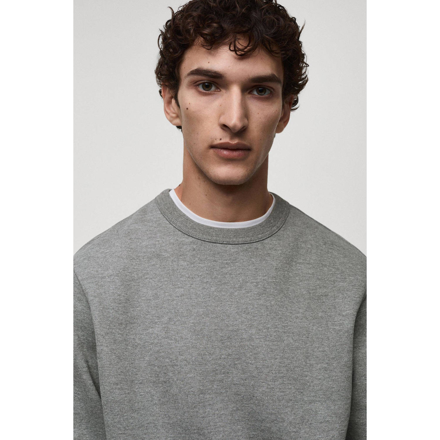 Mango Man sweater grijs