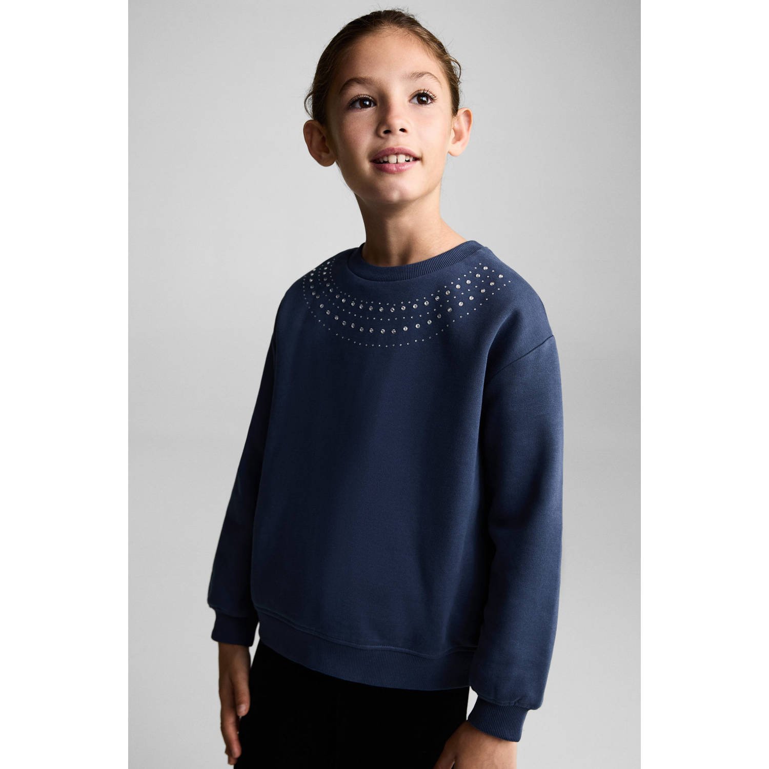 Mango Kids sweater donkerblauw