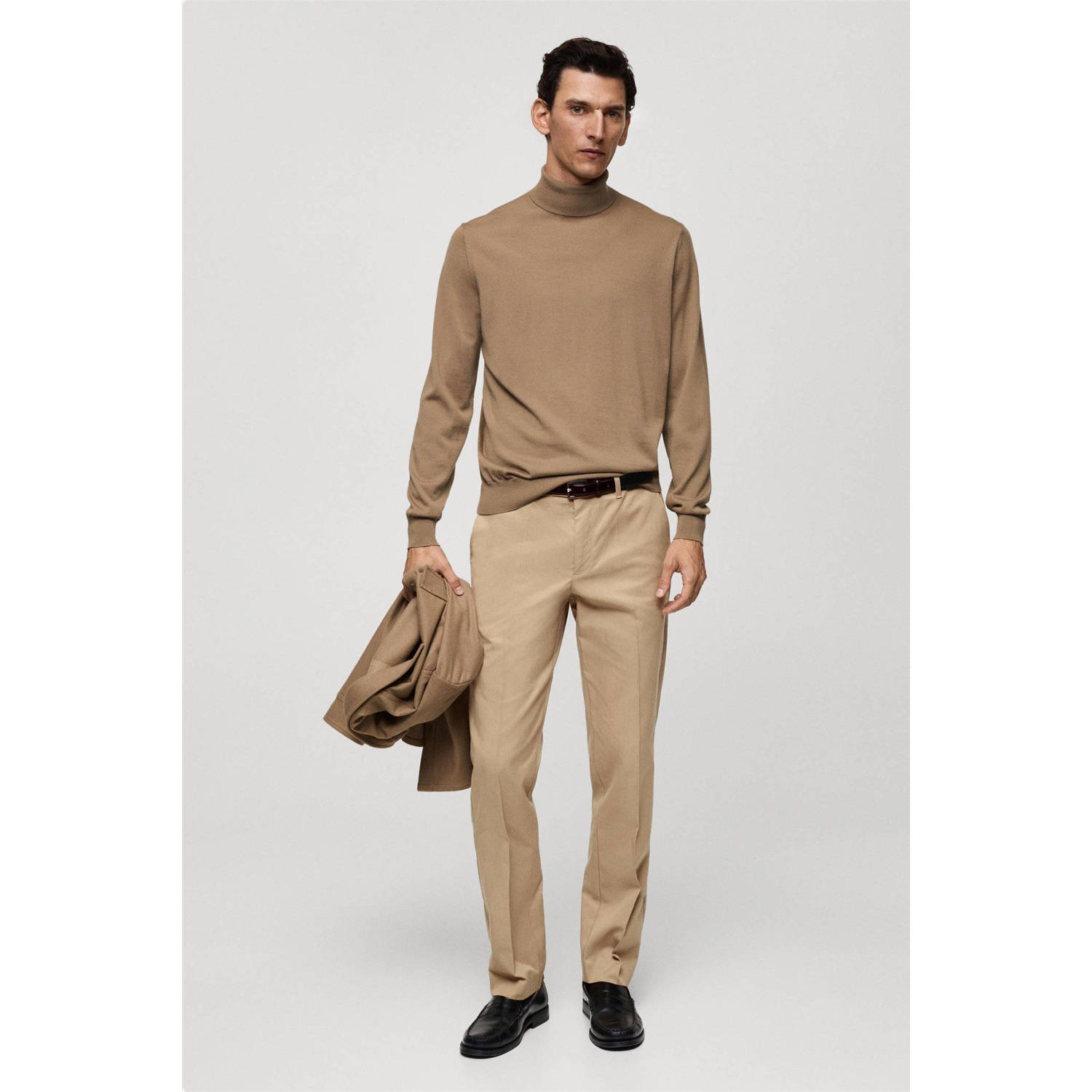Mango Man regular pantalon beige