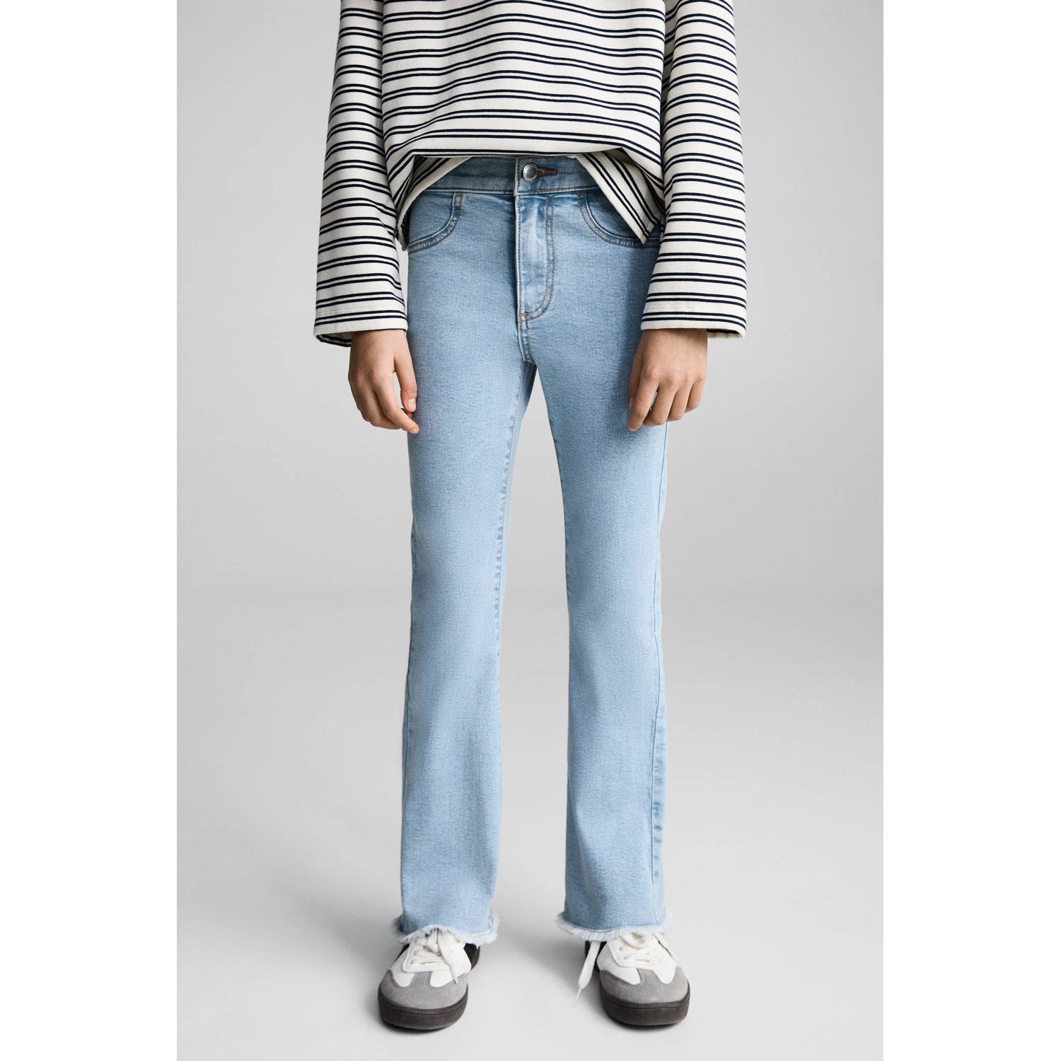 Mango Kids flared jeans light blue denim