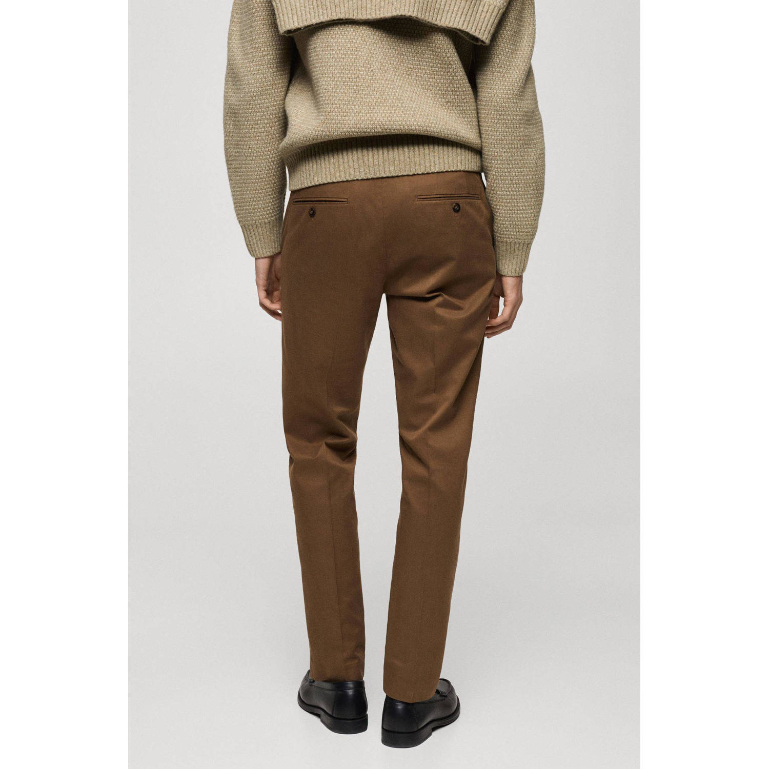Mango Man regular pantalon bruin