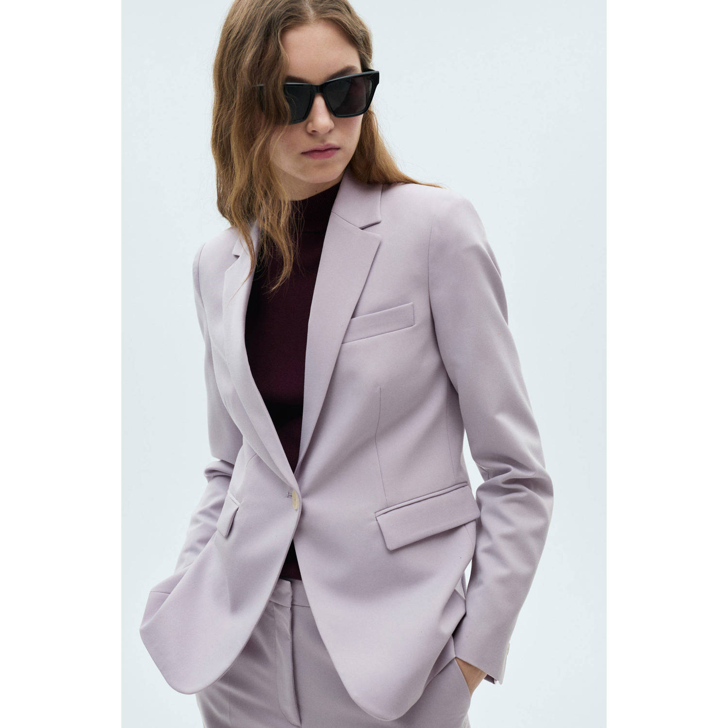 Mango regular blazer lila