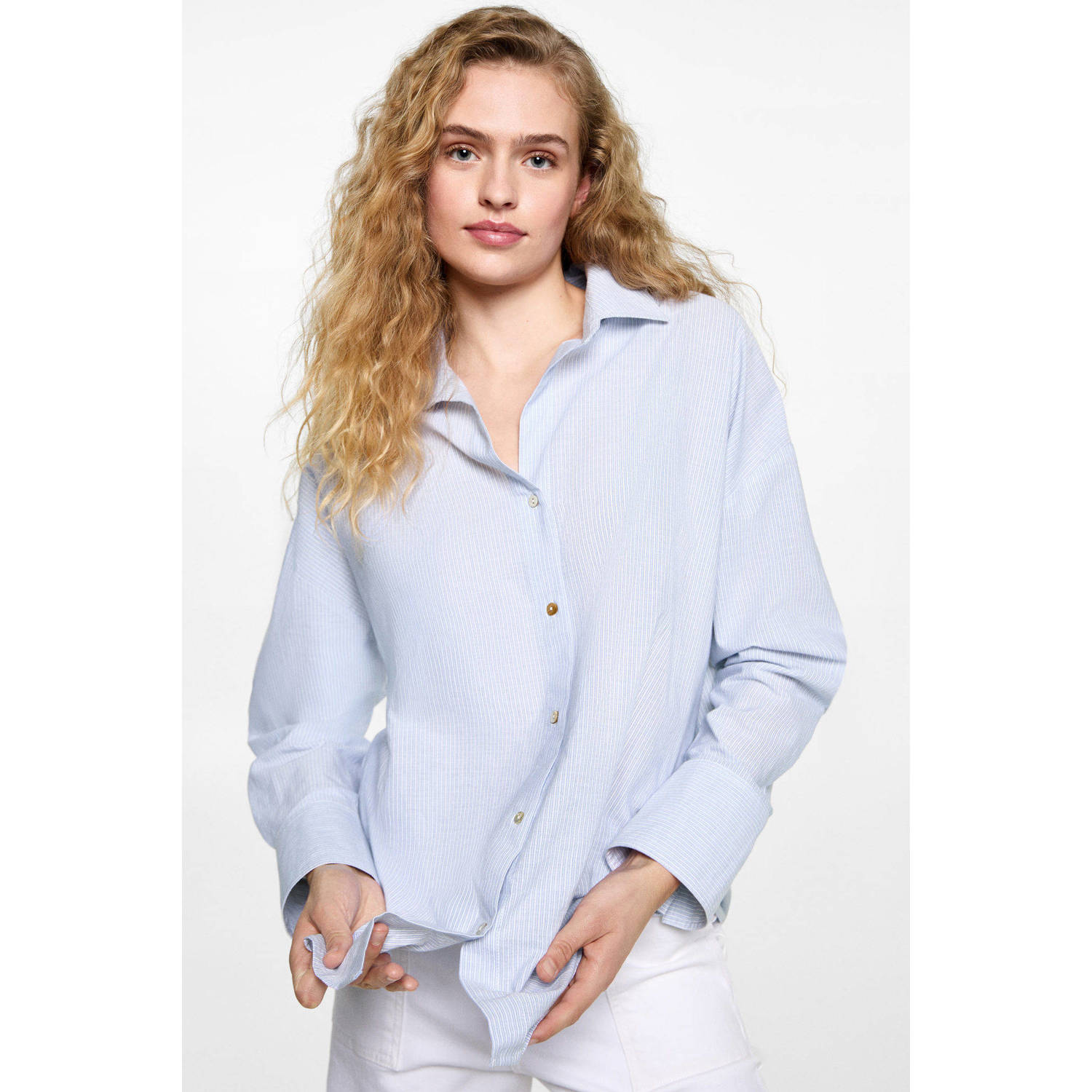 MANGO TEEN blouse lichtblauw