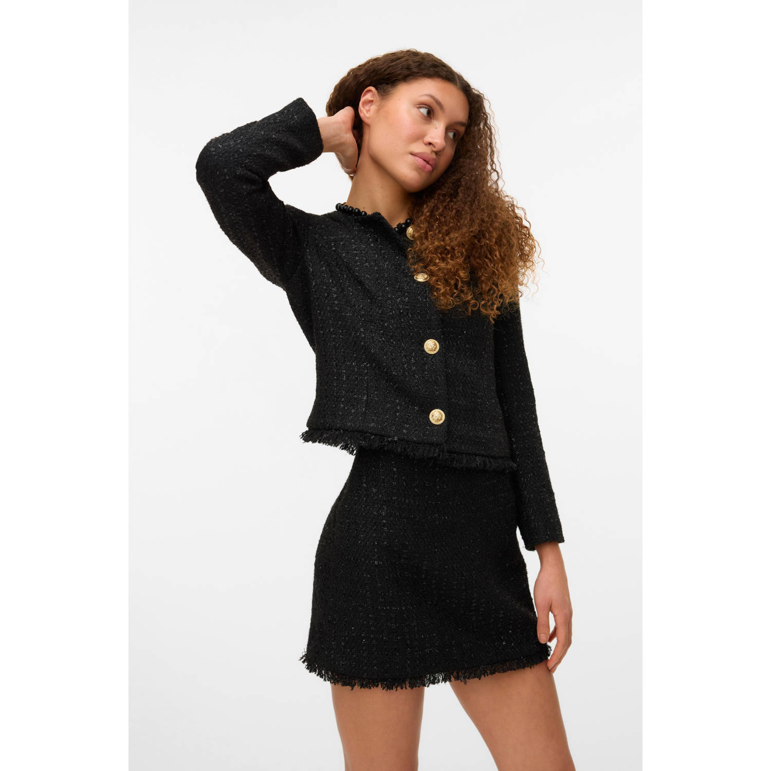 Vero Moda Nauwsluitend minirok met ongestikte zoom
