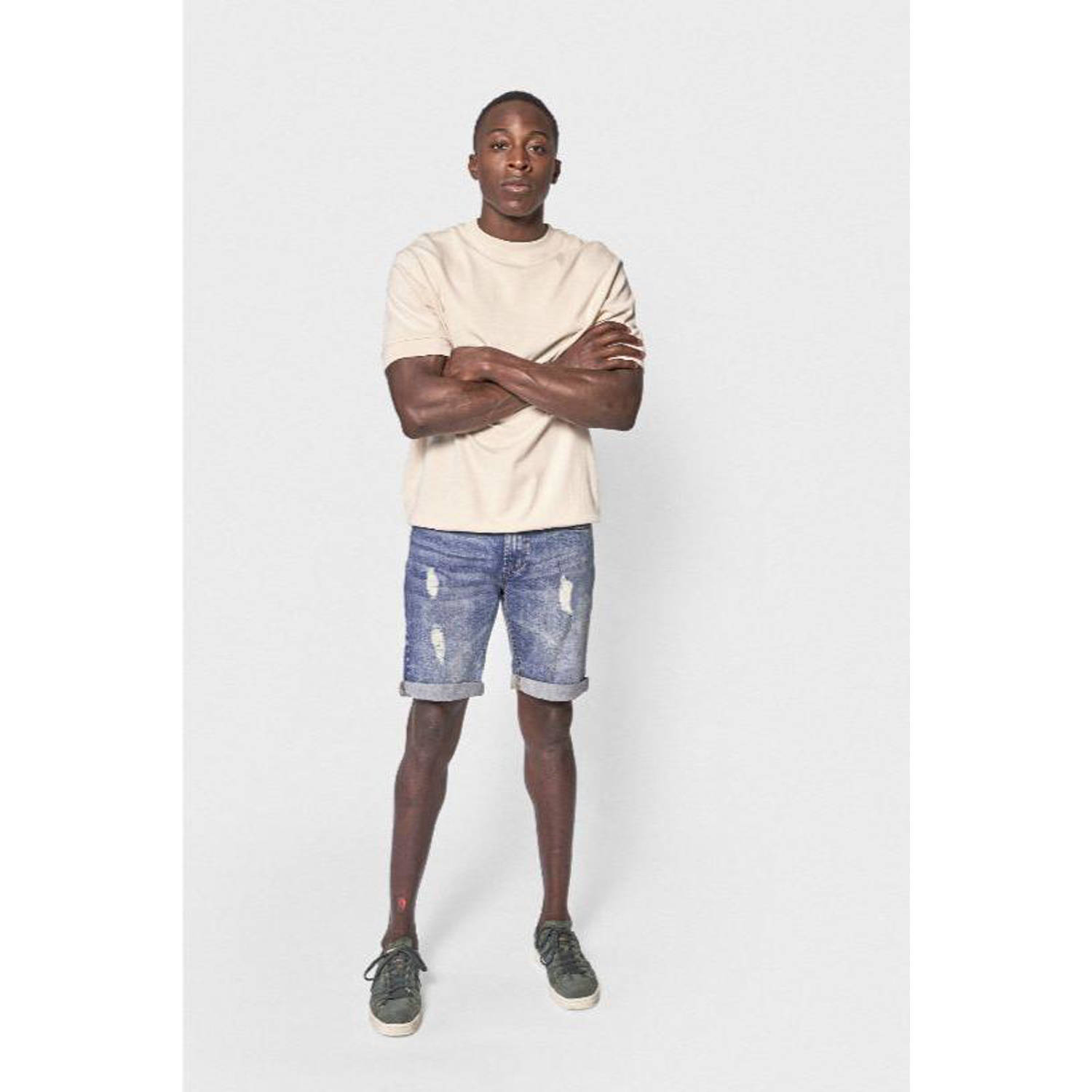 Redefined Rebel regular denim short blauw