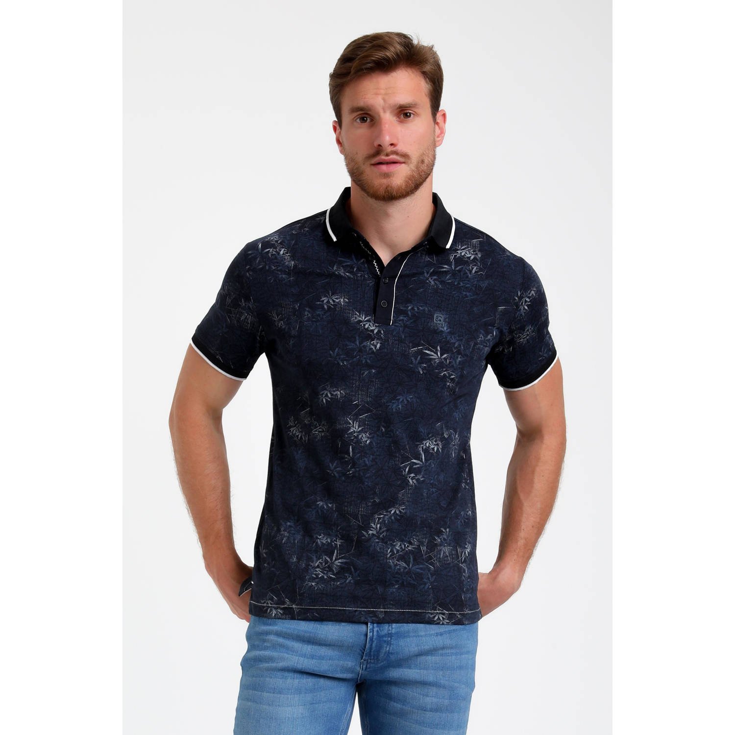 GABBIANO polo donkerblauw