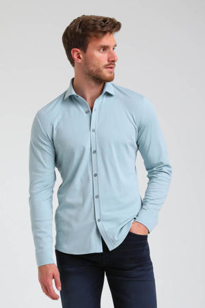 slim fit overhemd lichtblauw