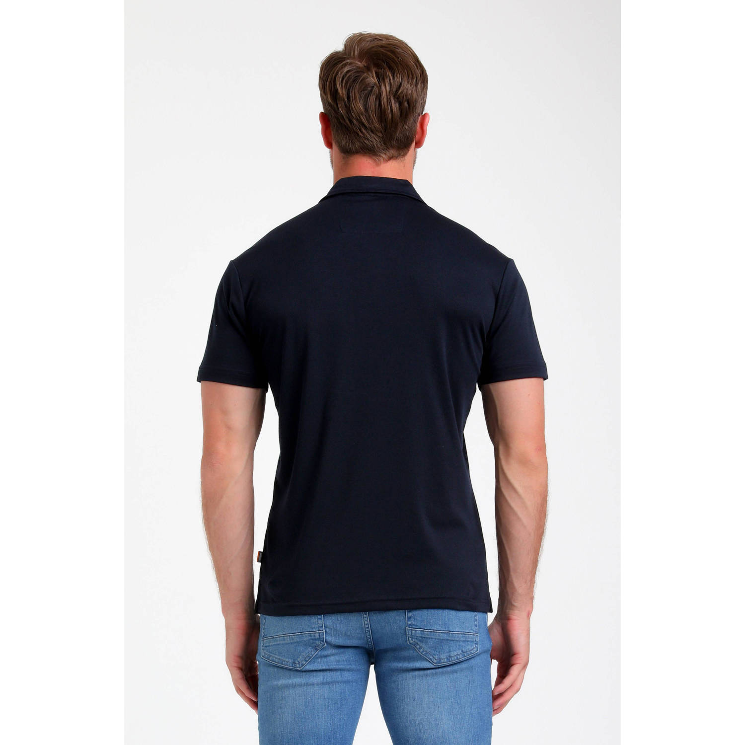 GABBIANO regular polo donkerblauw