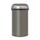 Brabantia Touch Bin afvalemmer 60L met kunststof binnenemmer - Platinum