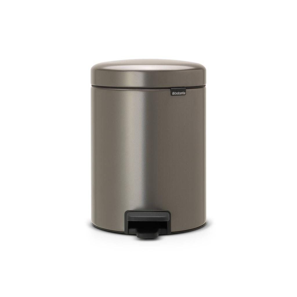 Brabantia Brabantia NewIcon Pedaalemmer, 5 liter, kunststof binnenemmer - Platinum