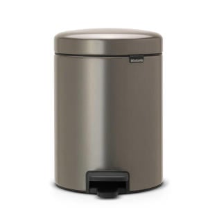 NewIcon pedaalemmer 5L met kunststof binnenemmer - Platinum