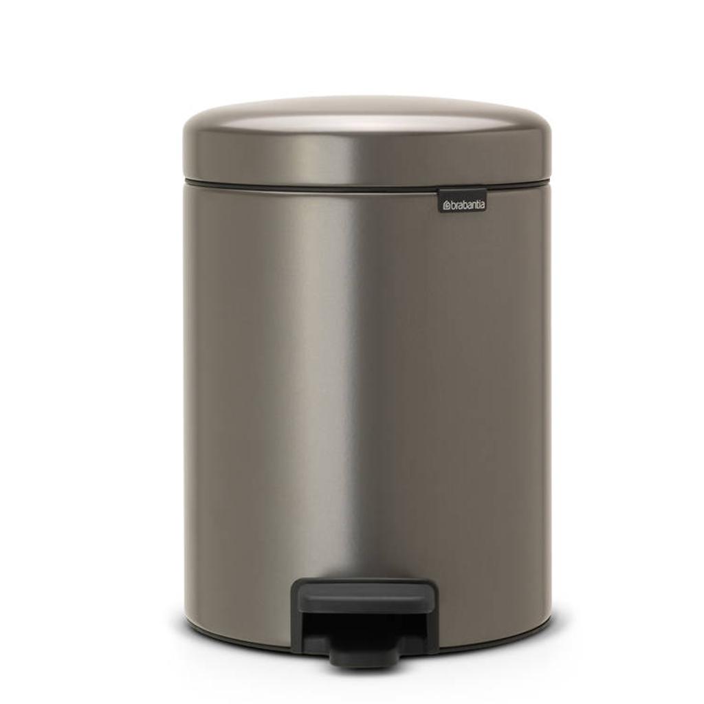 Brabantia NewIcon pedaalemmer 5L met kunststof binnenemmer - Platinum