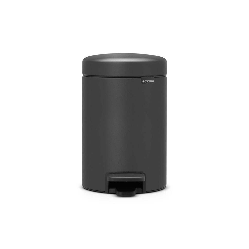 Brabantia Brabantia NewIcon Pedaalemmer, 3 liter, kunststof binnenemmer - Mineral Infinite Grey