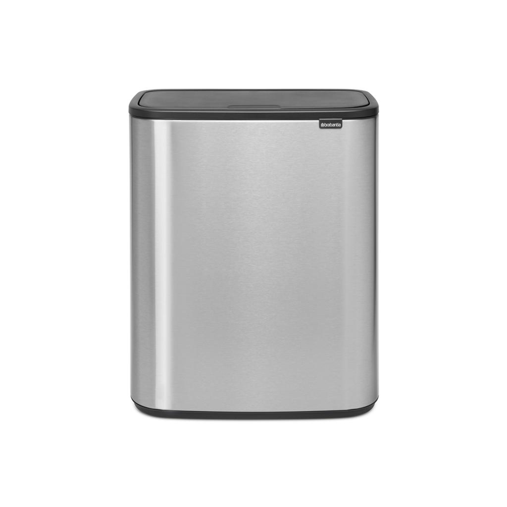 Brabantia Bo Touch Bin afvalemmer 2x30L met kunststof binnenemmer - Matt Steel Fingerprint Proof