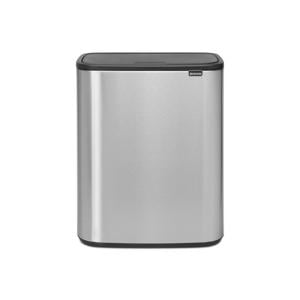 Bo Touch Bin afvalemmer 2x30L met kunststof binnenemmer - Matt Steel Fingerprint Proof