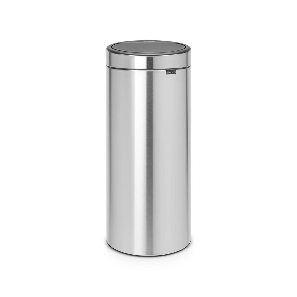 Brabantia Brabantia Touch Bin New afvalemmer, 30 liter, kunststof binnenemmer - Matt Steel