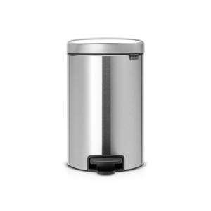 NewIcon pedaalemmer 12L met kunststof binnenemmer - Matt Steel