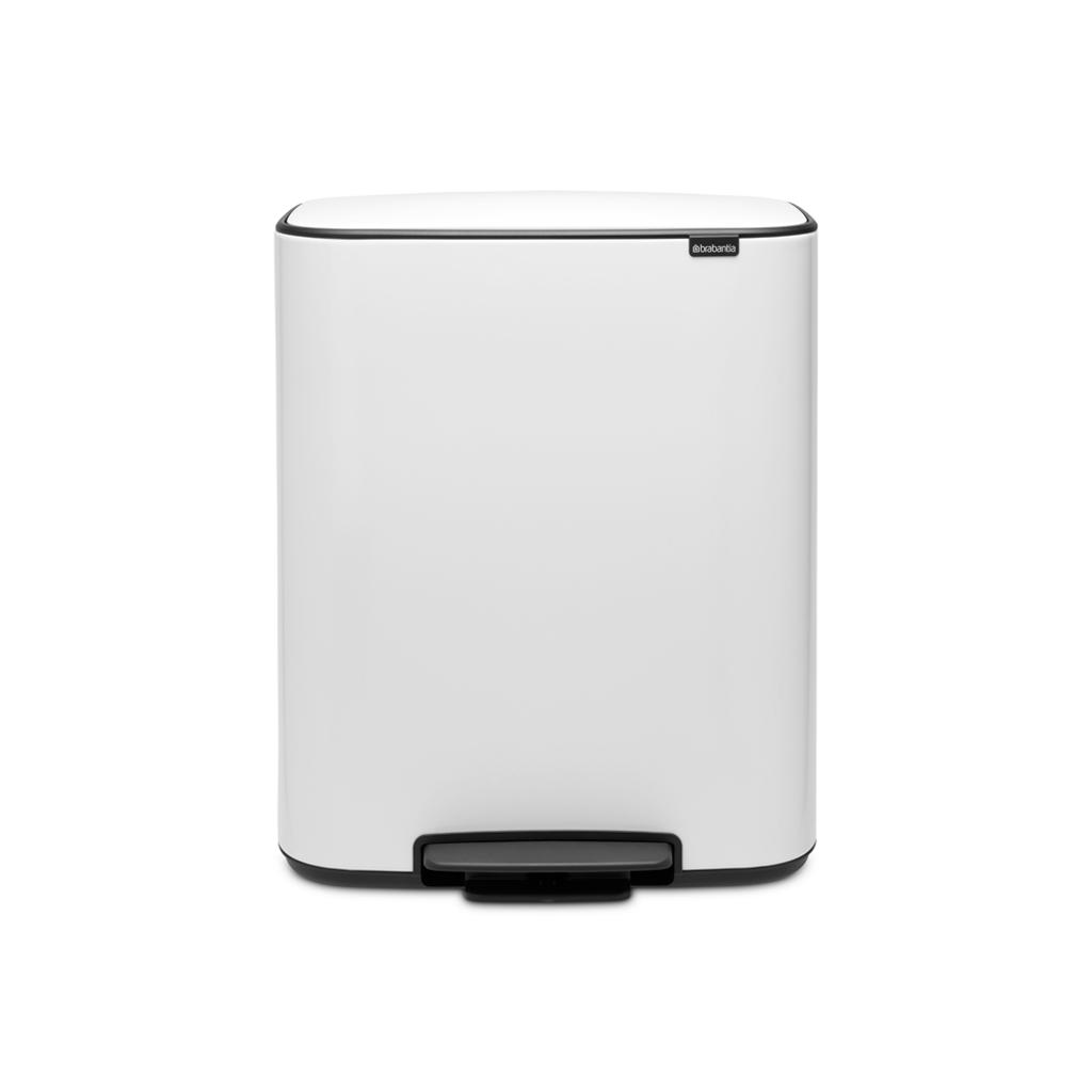 Brabantia Bo pedaalemmer 60L met kunststof binnenemmer - White