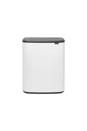 Bo Touch Bin afvalemmer 60L met kunststof binnenemmer - White