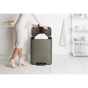 thumbnail: Brabantia Bo pedaalemmer 60L met kunststof binnenemmer - Platinum