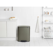 thumbnail: Brabantia Bo pedaalemmer 60L met kunststof binnenemmer - Platinum