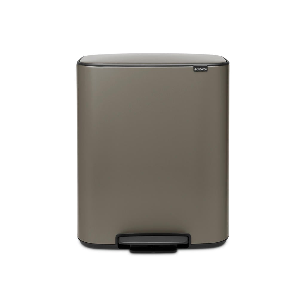 Brabantia Bo pedaalemmer 60L met kunststof binnenemmer - Platinum