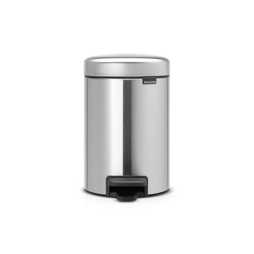 Brabantia NewIcon pedaalemmer 3L met kunststof binnenemmer - Matt Steel afbeelding