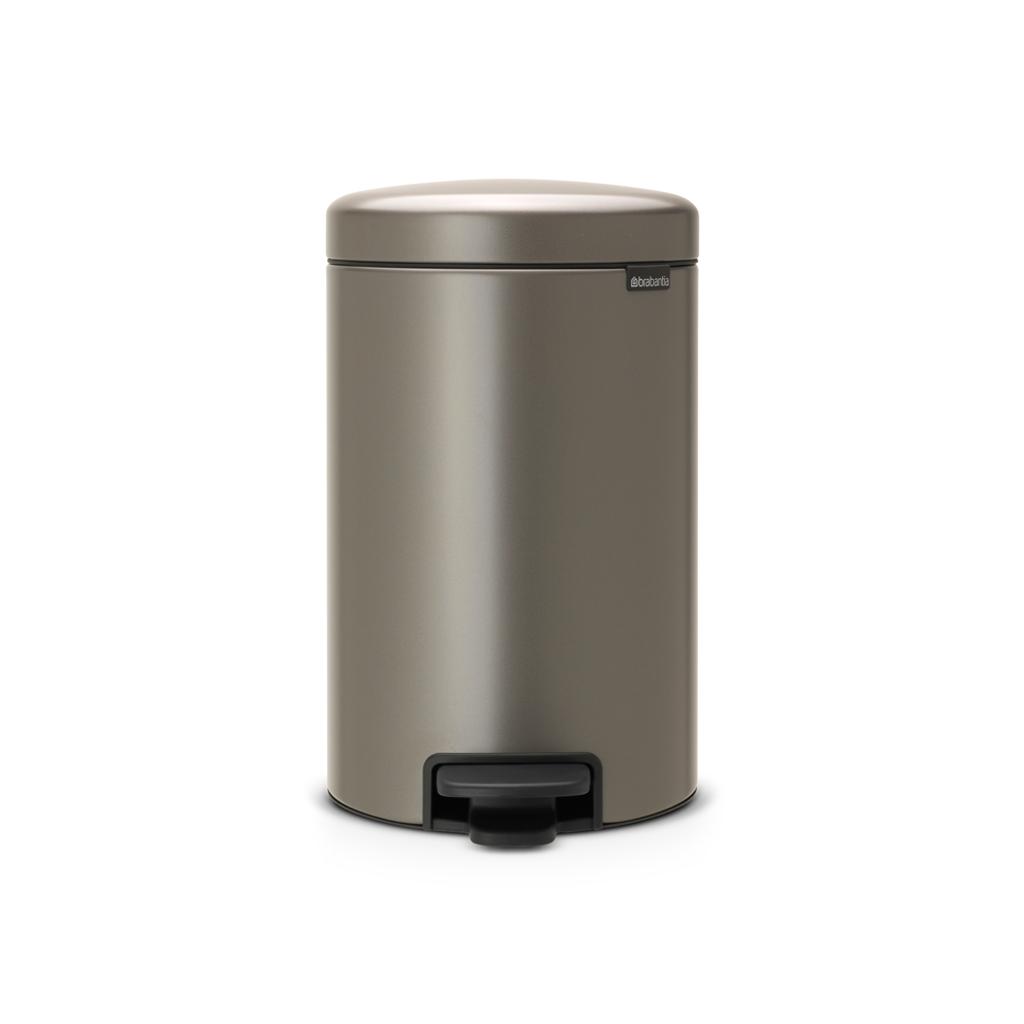 Brabantia NewIcon pedaalemmer 12L met kunststof binnenemmer - Platinum