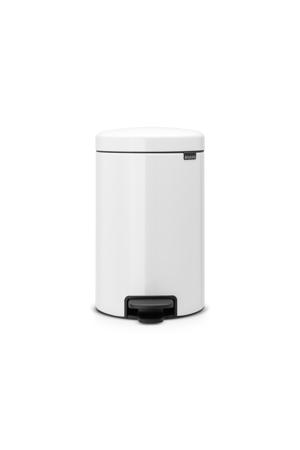 NewIcon pedaalemmer 12L met kunststof binnenemmer - White