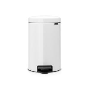 NewIcon pedaalemmer 12L met kunststof binnenemmer - White