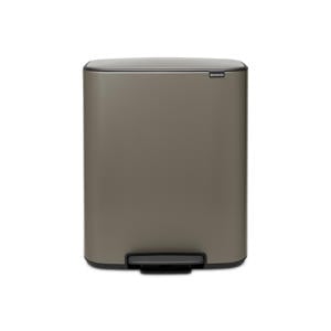 Bo pedaalemmer 2x30L met 2 kunststof binnenemmers - Platinum