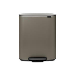 Bo pedaalemmer 2x30L met 2 kunststof binnenemmers - Platinum