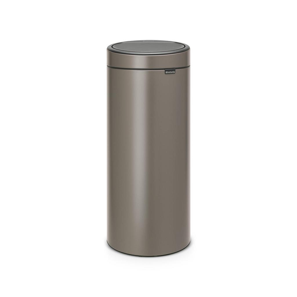 Brabantia Brabantia Touch Bin New afvalemmer, 30 liter, kunststof binnenemmer - Platinum