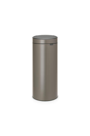 Touch Bin afvalemmer 30L met kunststof binnenemmer - Platinum
