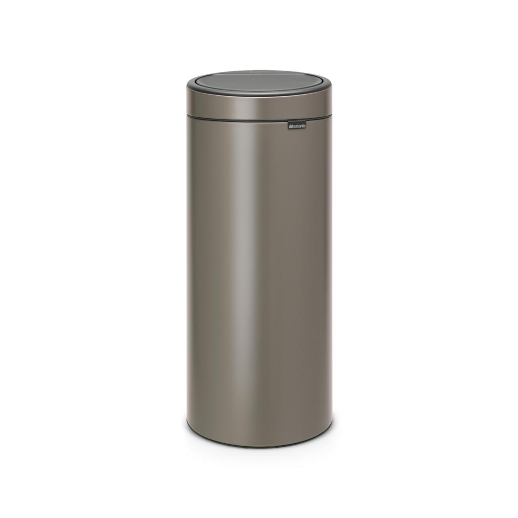 Brabantia Touch Bin afvalemmer 30L met kunststof binnenemmer - Platinum